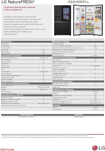 LG InstaView GSGV80EPLL frigorifero side-by-side Libera installazione 635 L E Nero - 23