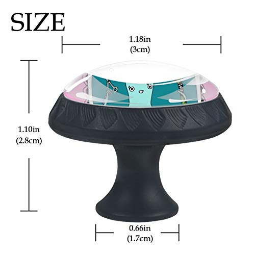 Boutons ronds en verre pieuvre rose pour rénover facilement une commode
