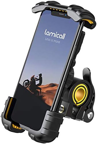 Lamicall Bike Phone Holder, Motorcycle Phone Mount - Adjustable Scooter Phone Holder for iPhone 12 Mini, 12 Pro Max, 11 Pro Max Xs XR 8 X 8P 7 7P 6S, Samsung S10 S9 S8, Huawei, All 4.7-6.8 Devices
