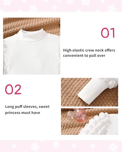 Image of Toddler Girl Clothes Fall Winter Girls Clothing Set Long Sleeve T-Shirt Tops & Plaid Mini Skirts Dress 2Pcs Outfits