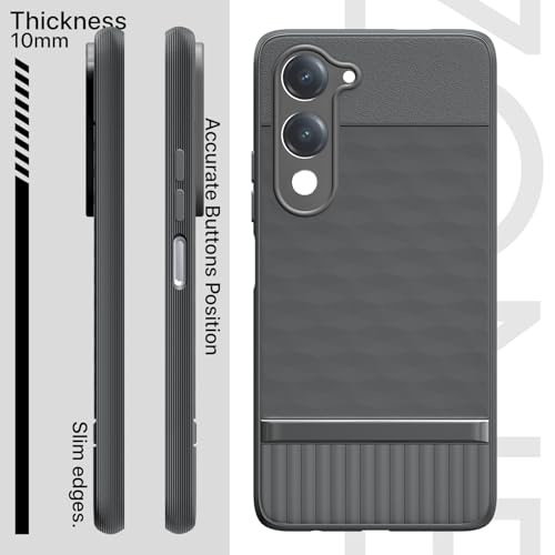 Image of Outlouders Back Cover for Vivo T4 Lite 5G / iQOO Z10 Lite 5G / Vivo Y04 4G / Vivo Y19 5G | Full Camera Protection | TPU Soft Flexible Shockproof Bumper Case (Grey)