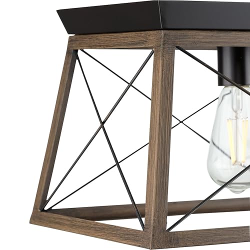 Image of Progress Lighting Briarwood Collection 5-Light Dining Room Light Fixture, Farmhouse Style Modern Chandelier for Kitchen and Dining Room, 38 inch by 9 inch, Antique Bronze