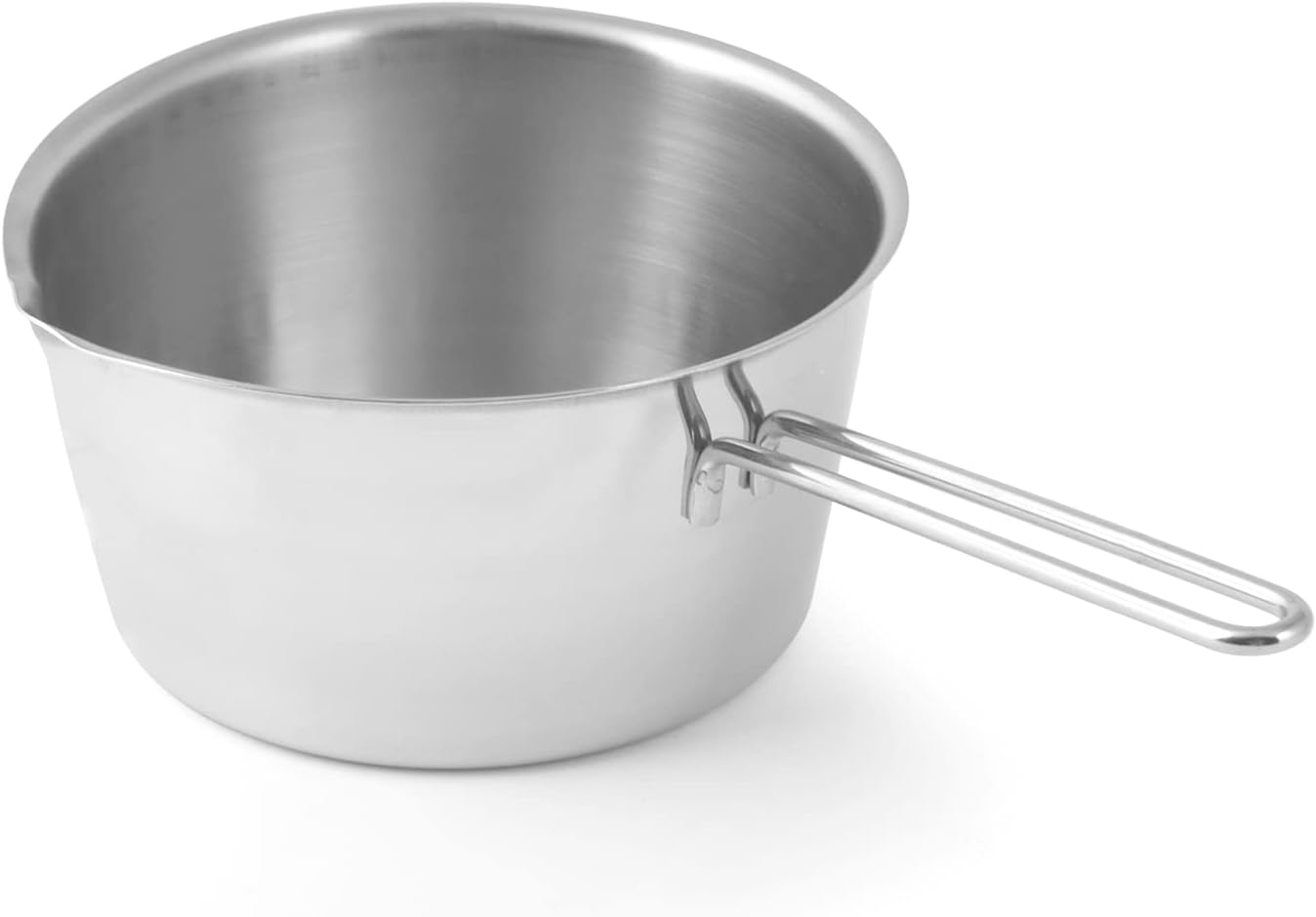 Home Conical Saucepan with Spout 1 Handle, Stainless Steel, 28 x 14.0 x 8 cm