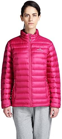 MOUNTEC Women's Goose Down Jacket Packable Lightweight Short Down Coat