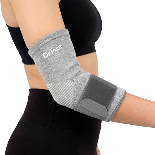 Image of Dr Trust USA 4606 Orthopedic Knitted Elbow Support Sleeve for Men & Women, Compression Elbow Brace for Pain & Stiffness Relief, Injury Prevention, Training, Fitness, Gym, & Weightlifting - Medium (Pack of 1)