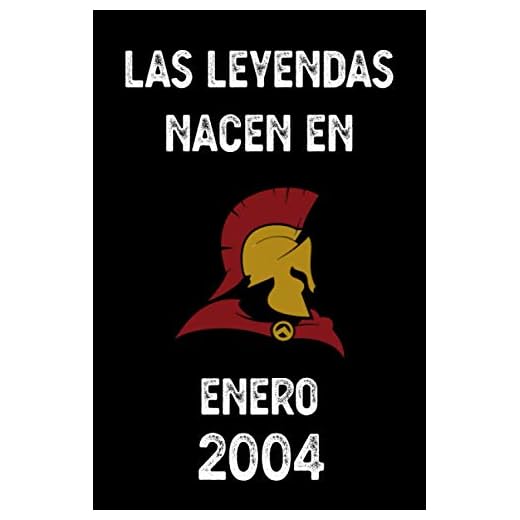 Las leyendas nacen en enero 2004: cuaderno de cumpleaños, regalos de cumpleaños para niños, niñas, cumpleaños 17 años, 6 "x 9" pulgadas, 120 páginas.