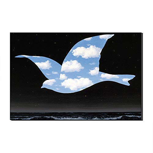 Reproduction sur toile de René Magritte, affiche surréalisme au rendu fidèle d'une huile sur toile
