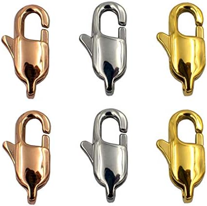 DGOL 8pcs AISI 316L Stainless Steel Jewelry Making Lobster Claw Necklace Bracelet Clasps Bright Silver Color - Image 4