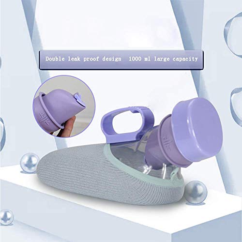 VOCA Urinal for Men Spill Proof, Male Urinals Container 32oz/1000mL Spill Proof Urinary Chamb Male Portable Transparent Pee Bottles Easy to Clean Urinals for Male Home Bedridden Device (Urine Bottle) - Thumbnail 2