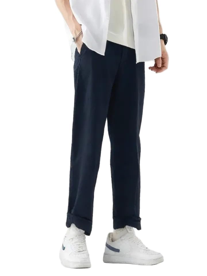 sylor Men Linen Trouser, Black, Size 36-picture-32