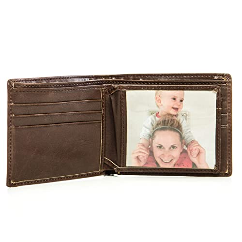 Swanky Badger Personalized Wallet - Bifold Wallet (Brown Circle)4