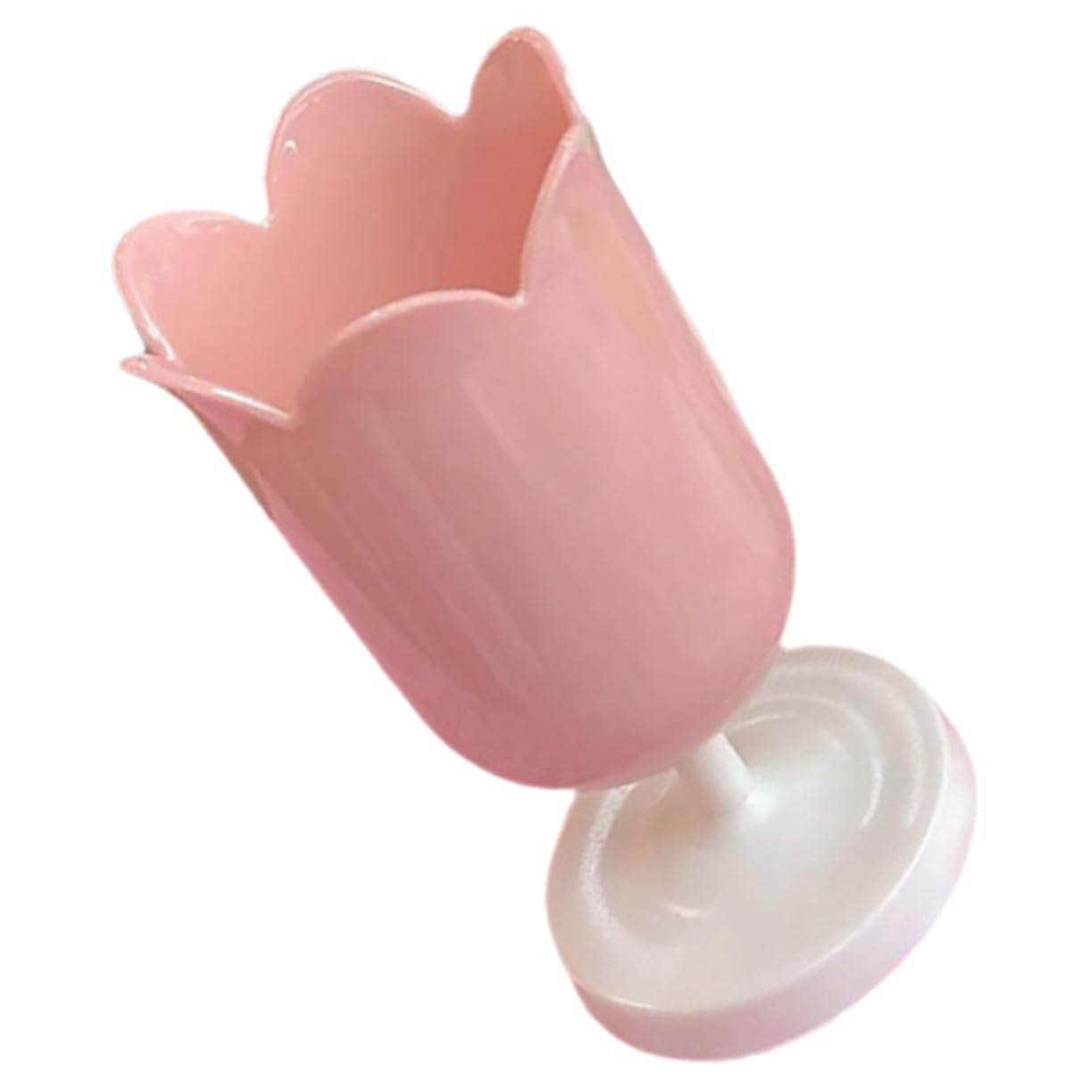 HOMSFOU 5 Pezzi portapenne a tulipano bellezza Cartoleria piccolo arredamento Carino contenitori Organizzazione da scrivania portapenne vaso di fiori plastica rosa