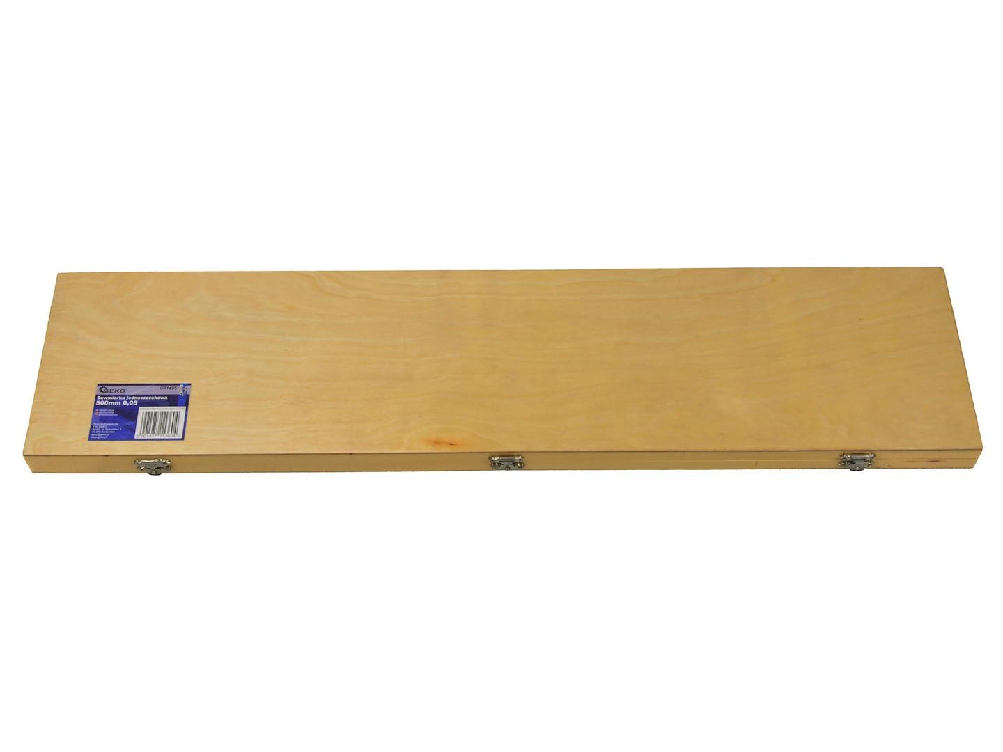 BSD Calibrador analógico de precisión 500 mm con estuche de madera para mediciones industriales y artesanales. Ideal para metal y madera.