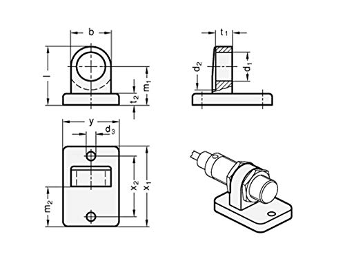 Support De Fixation Croisée Plastique B12-B12 - Polyamide Renforcé Fibre, Résiste à 60°C - Avec Vis Inox - Pour Assemblages - 5