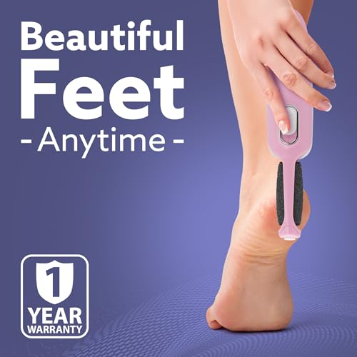 Image of AGARO Electric Callus Remover with 2 Replaceable Heads - Rechargeable Foot Scrubber for Dead Skin & Cracked Heels Pedicure Machine with 120 Minutes Runtime CR1717