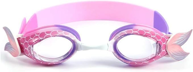 Schwimmbrille, Anti-Beschlag, kein Auslaufen, rutschfest, UV-Schutz für Kinder, Rosa