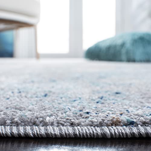 Tapete SAFAVIEH de polipropileno 2x8 pies gris y azul miniatura 4
