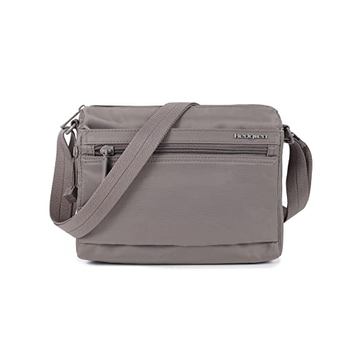 Hedgren EYE Damen Umhängetasche mit RFID Schutz Kleine Crossbody Tasche wasserabweisend mit Reißverschlusstaschen & verstellbarem Gurt 22 cm Sepia
