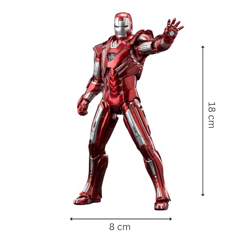 Image of ZD Toys Action Figure - 7 Inch Iron Man Mark 33, 1 /10 Scale, Interchangeable Hands & Blades, Stand, Durable PVC Build, Ideal Gift for Fans & Collectors, Ages 15+ Years
