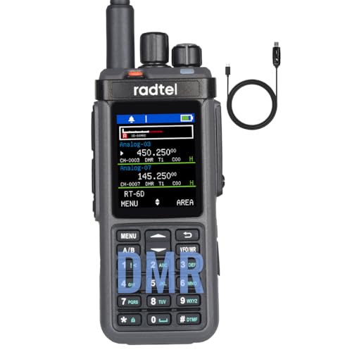 Radio Radtel RT-6D DMR, 500.000 contatti, walkie-talkie a doppia banda, doppio intervallo di tempo, radio bidirezionale, livello 1+2, radio amatoriale, 1024 canali