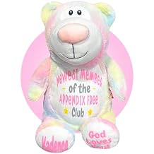 Gift for Getting Appendix Out - Personalized Appendix 17" Pastel Teddy Bears - Appendix Surgery Recovery Gifts - Appendectomy Recovery Gifts for Kids