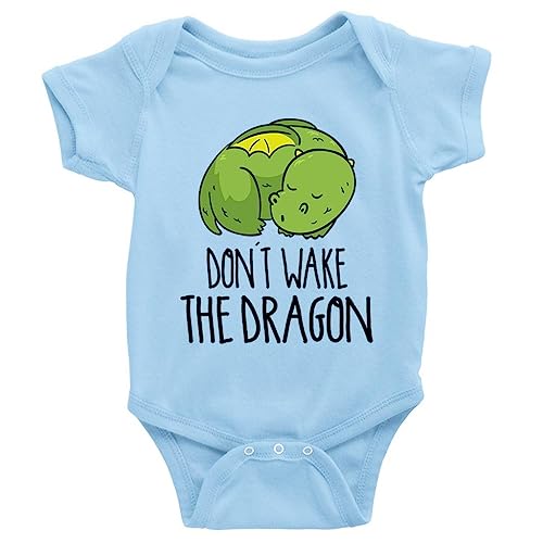 Image of Don't Wake The Dragon Baby Boy Girl Onesie Newborn Organic Bodysuit Romper