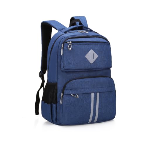 HOPYOCK-Kids Mochilas para meninos e meninas,Mochila com vários bolsos para o ensino fundamental e médio com design reflexivo,Mochilas escolares adequadas para 6-16 anos de idade