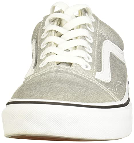 Vans Vans Mens Old Skool Silver/True White Vn0A4U3Bx1K Size - 5.5