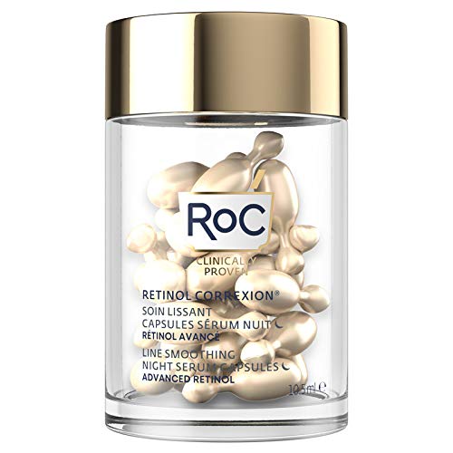 Sponsored Ad – RoC - Retinol Correxion Line Smoothing Night Serum Capsules - Daily Anti-Aging Skin Care Treatment - Firmin...