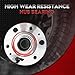 4WD Front Wheel Bearing Hub Assembly for Chevy Silverado Tahoe Avalanche Suburban GMC Sierra Yukon Cadillac Escalade ESV EXT Wheel Bearing with ABS 3 Bolt Flange 6 Lugs Replace 515036