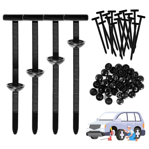 Serre-Câbles en Nylon Autobloquants Universels: 50Pcs Heavy Duty Multipurpose Attache Cable Pour Fixation De Pare-Chocs, Rivets En Plastique Pour RéParation Automobile, Fixation Rapide Et Trou