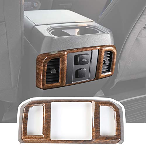 Voodonala Wood Grain Rear Air Condition Outlet Vent Covers Trim for Ford F150 2016 2017