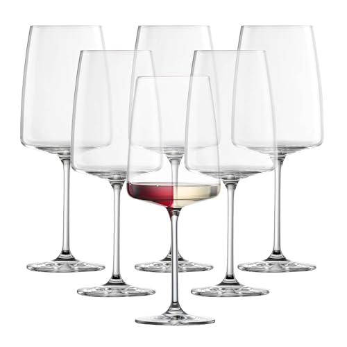 ZWIESEL GLAS Sensa Bordeaux Red Wine Glass (Set of 6), Wine Glasses for Red and White Wine, Dishwasher-Safe Tritan Crystal Glasses, Made in Germany (22 Ounce)
