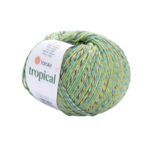Image of YarnArt Tropical Sport Yarn - 55% Cotton, 45% PAC - Multicolor Knitting & Crochet Yarn - 50g (174 yds) | Soft, Durable & Lightweight | Perfect for Amigurumi, Clothing & Accessories (616)