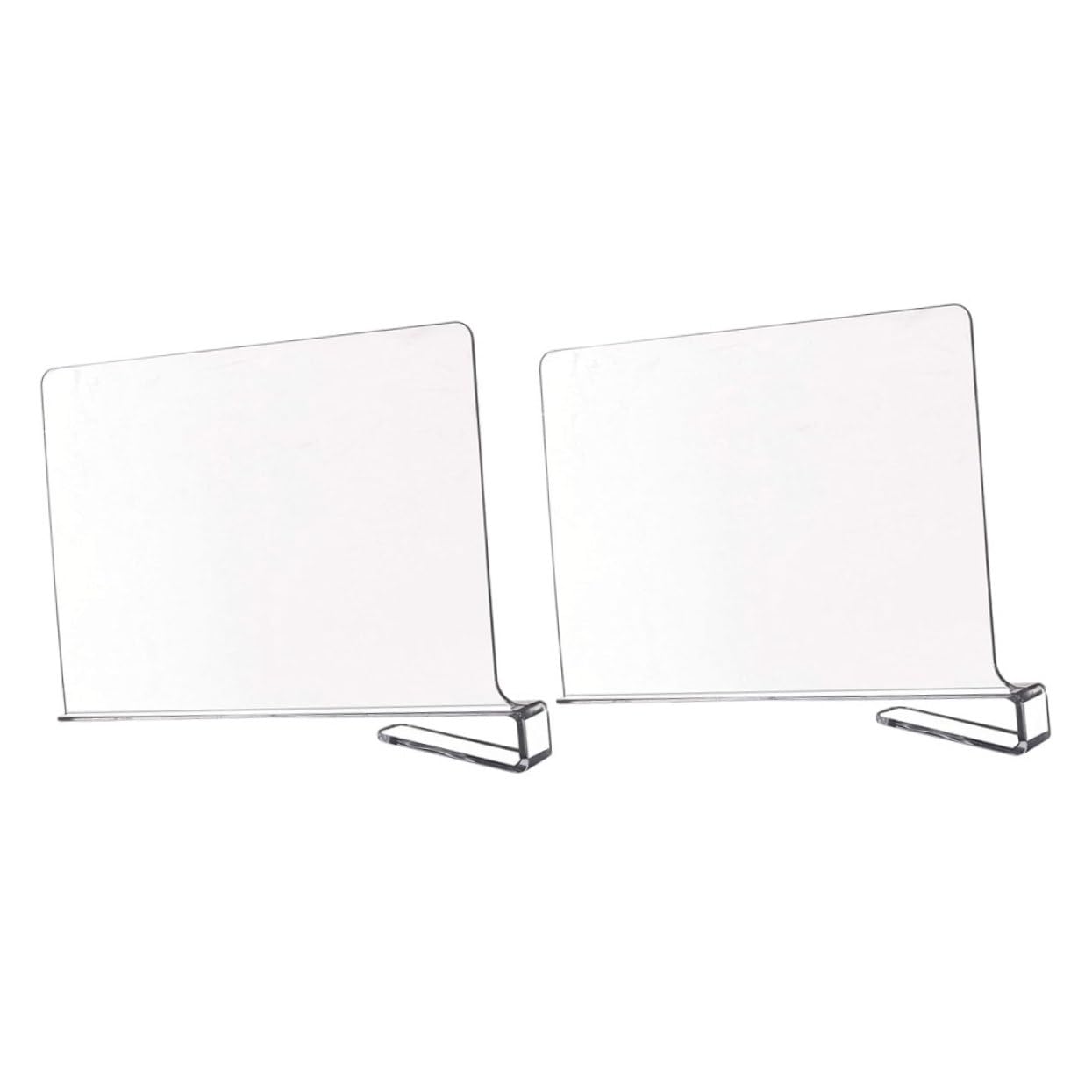 OFFSCH 2Pcs Transparent Acrylic Closet Dividers Convenient Household Shelf Organizers for Wardrobe Kitchen and Office Storage Maximize Space and Tidy Up Without Tools