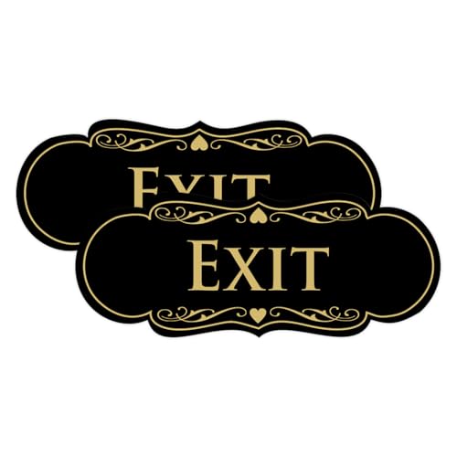 Panneau de signalisation EXIT lisible et compact pour établissements - Lot de 2