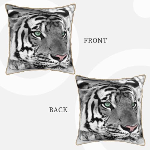 Housse de coussin en velours imprimé léopard tigré pour décoration de chambre douce - 4