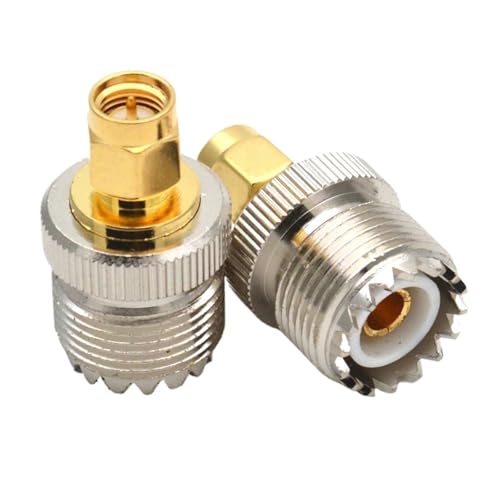Adaptateur UHF femelle vers SMA mâle coaxial PL259 SO239 SMAJ-UHFK