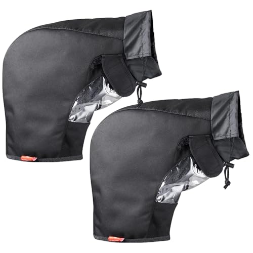 Manchons pour guidon de motoneige et moto gants résistants noirs