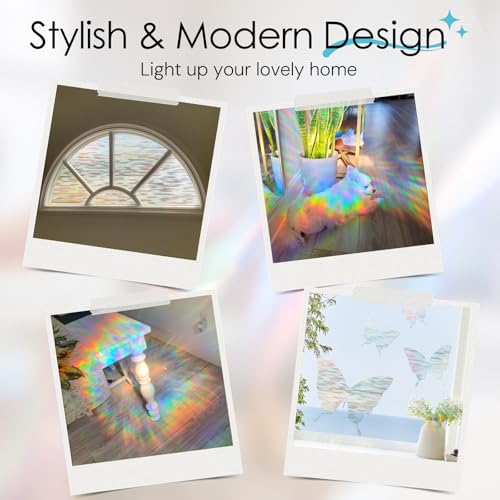 DOWELL Rainbow Privacy Window Film, UV Blocking, 17.5" x 78.7" - image 9