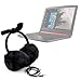 DURAGADGET Auriculares de Diadema Acolchados con Exterior Peludo de Peluche para Portátil Acer Nitro 5 | AN515-52, Acer Predator Helios 300 PH315-51-7581 Invierno. Color Negro.