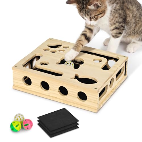 Cuidado de garra de gato de madera maciza Simabsie rascador s 2