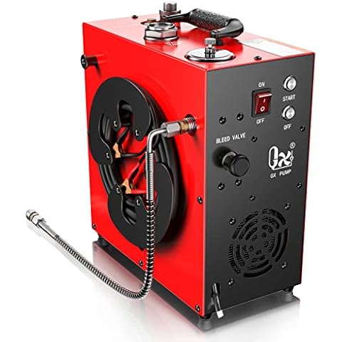 GX PUMP CS4 Portable PCP Air Compressor, 350W Powerful Motor,Max 5800Psi/40Mpa, Water and Fan Cooling, 5 Hours Continous Work, 12V Auto Stop PCP Air Rifle Paintball Air Compressor Cover