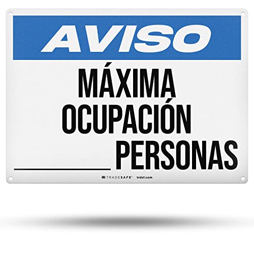 Panneau d'occupation maximale TRADESAFE signalisation alu extérieure