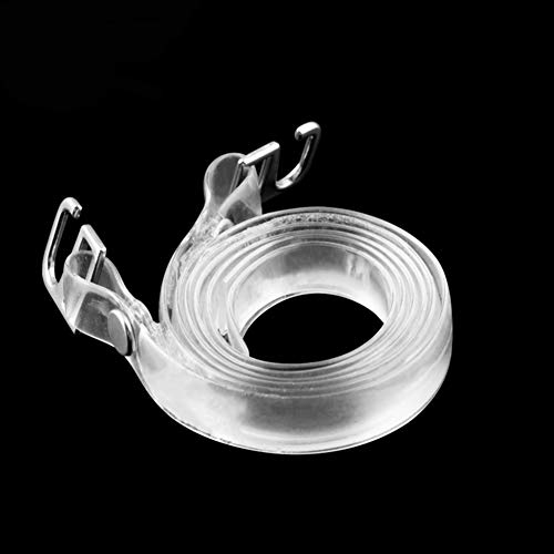 WCOCOW De Las Mujeres Zapatos Cordones Correas Desmontables, señora Altos Talones Anti-Loose Cordones de los Zapatos con Hebilla Accesorios 1 Par,Transparente,Long and Short