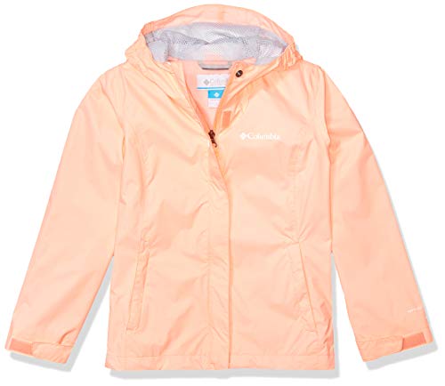 Columbia Girls' Little Arcadia Waterproof Breathable Jacket, Tiki Pink, Small