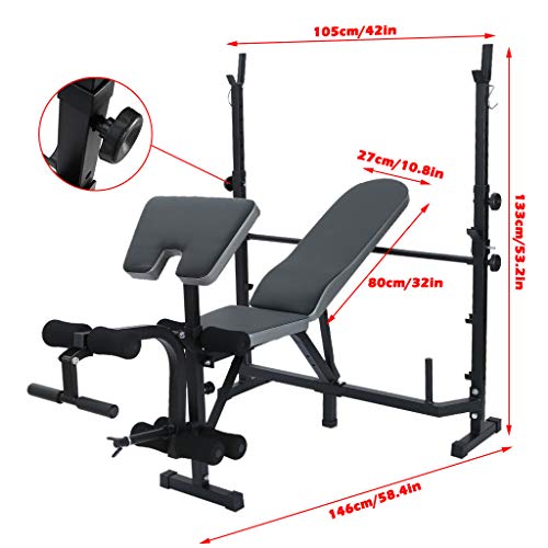 Strength Training Adjustable Benches Set,Home Office Exercise Fitness Dumbbells Bench,Abdominal Training Workout Bench,Multi-Workout Whole Body Exercise Pushup Stands (black)