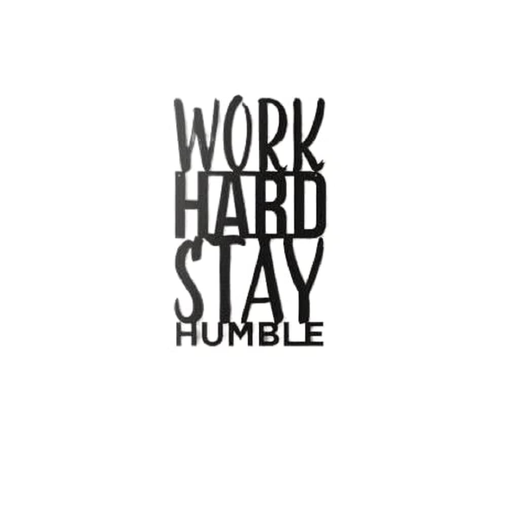 Bright Wood Craft Personalized MDF Wooden Wall Art Hanging | Inspirational 'Work Hard Stay Humble' Motivational Wall Decor for Home, Office, Living Room, and Bedroom | Customizable Gift Idea