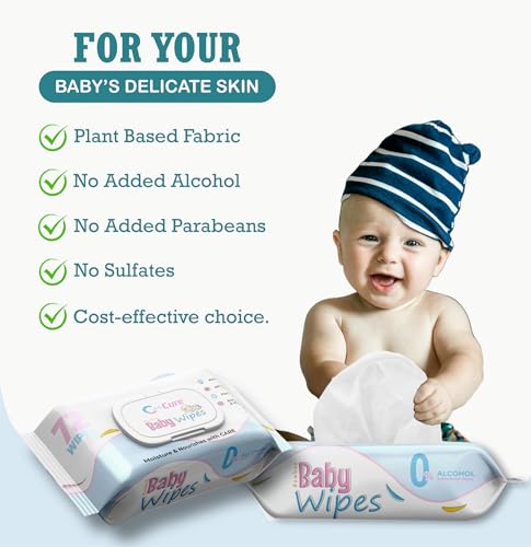 Image of Soft Cleansing Baby Wipes with Organic Bamboo-Based Wipes for Newborn Baby Pack with Lid | Pack of 1 - 72 Wipes | Extra Thick & Moist Wet Wipes for Baby's | Enriched With A Goodness of Aloe Vera, Vitamin E Wipes for Kids.