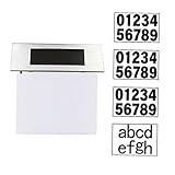 HOLIDYOYO 1Satz Solarbetriebenes LED Adresszeichen Wasserdichtes Hausnummernschild Mit Weißlicht Für Außenbereich Einfach Zu Installieren Beleuchtung Ihrer Hausnummer